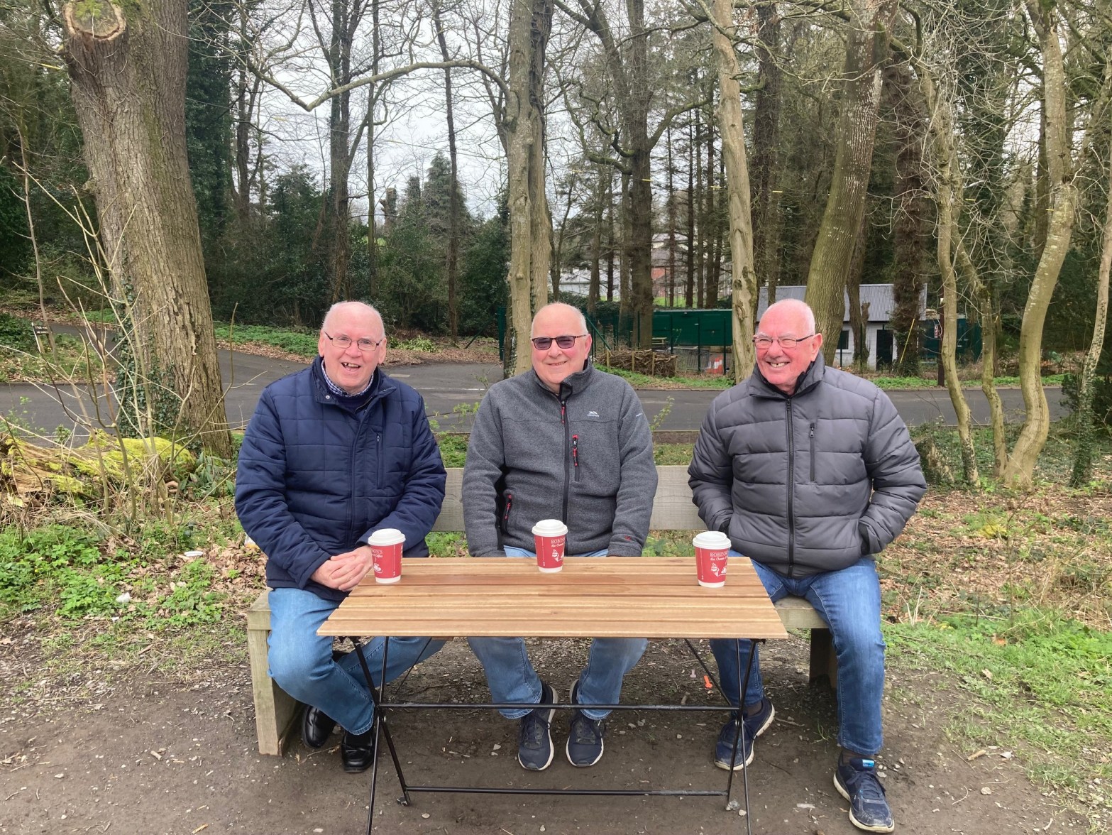Three men at Hillsborough Forest